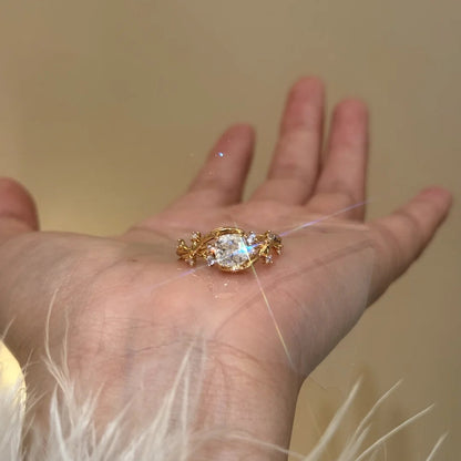 Square Diamond Vine - Wrapped Ring