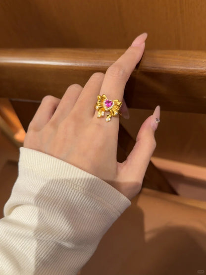 Sailor Moon Golden Bow Open Ring