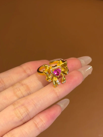 Sailor Moon Golden Bow Open Ring